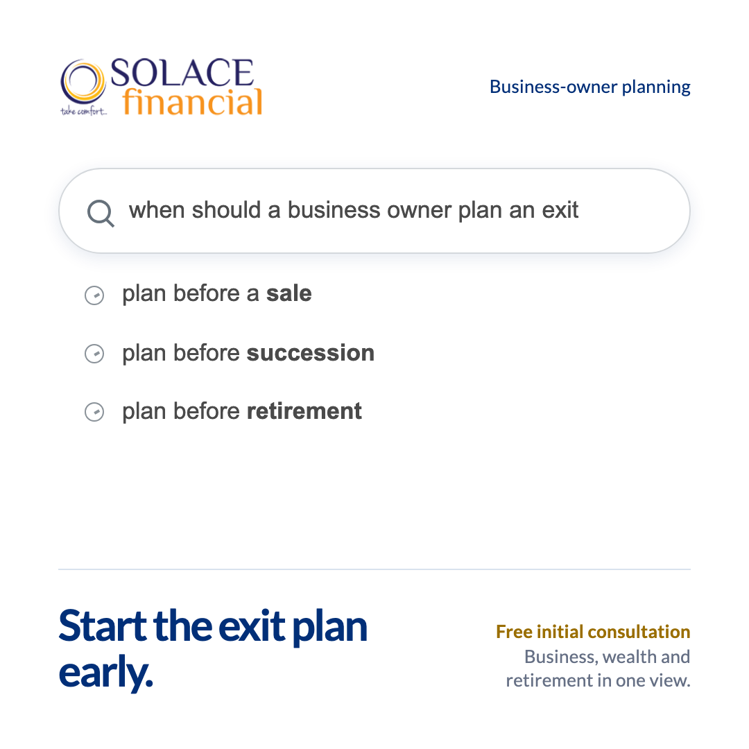 Second finished Solace Financial image ad